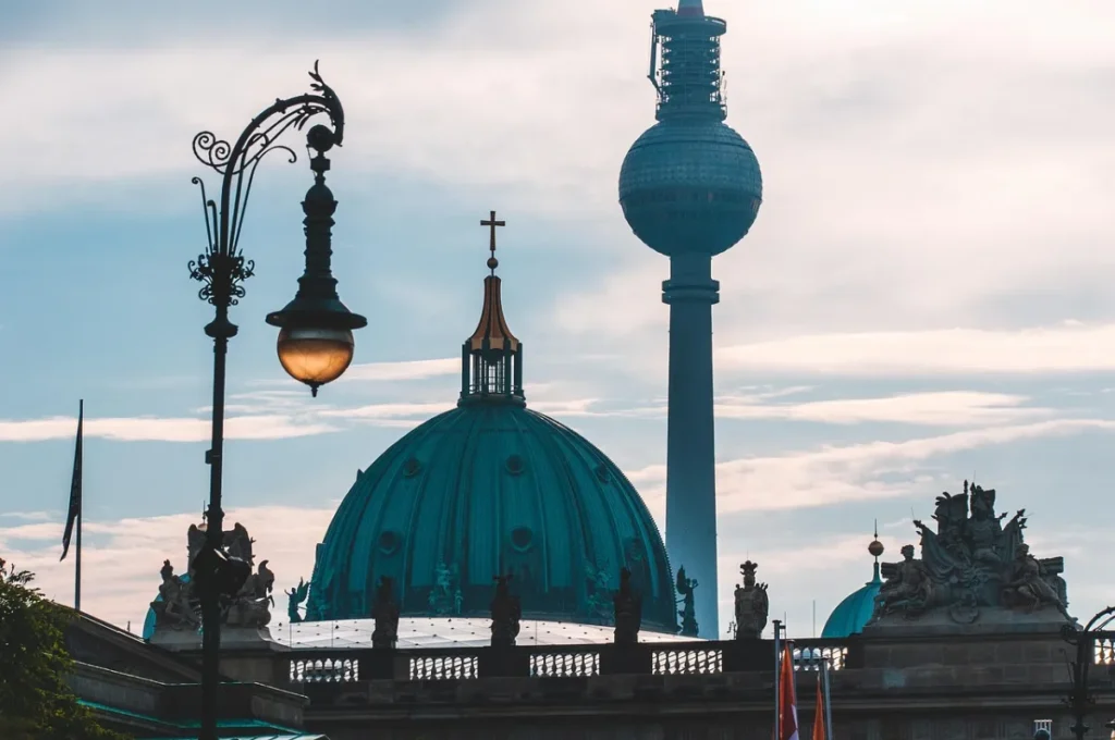 Berlin vs munich: Berlin, television tower and berlin cathedral
