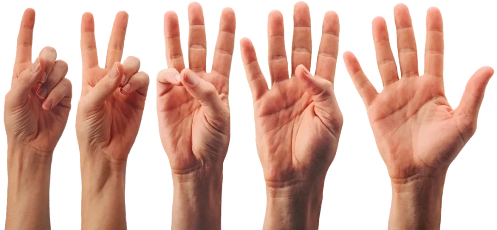 Blocked account: hand, palm and fingers