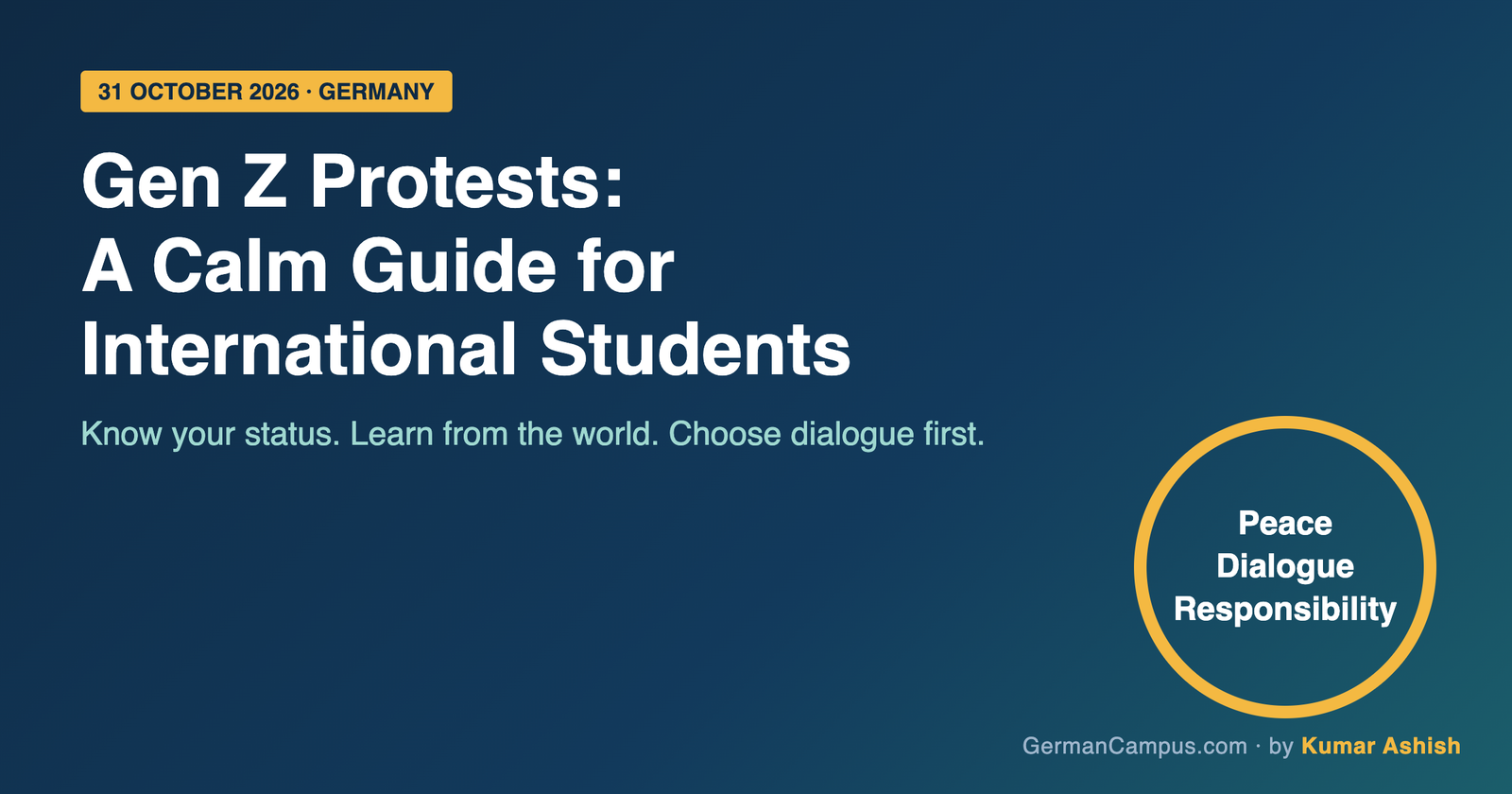 Gen Z Protests on 31 October: Guide for International Students in Germany