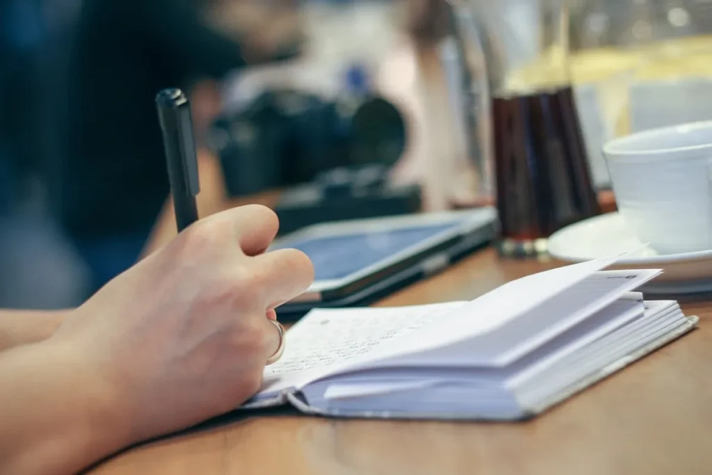 International students in germany: Hand, write and pen