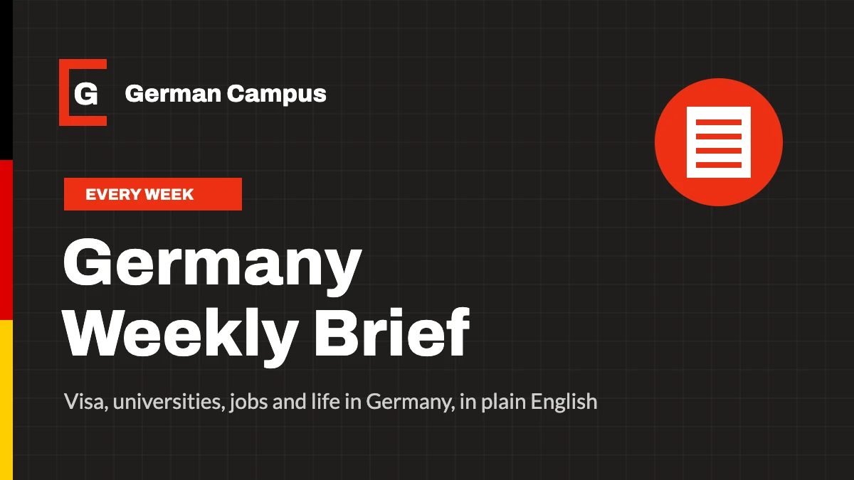 Germany Weekly Brief by German Campus: weekly news for international students in Germany