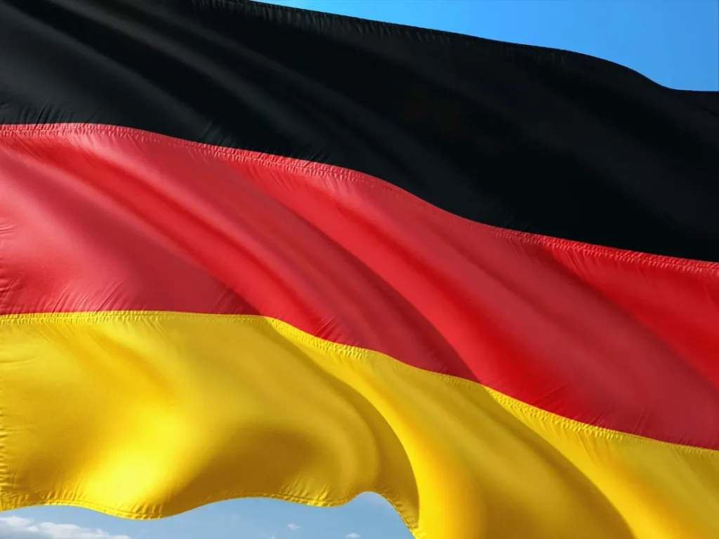 International students in germany: international, banner and flag