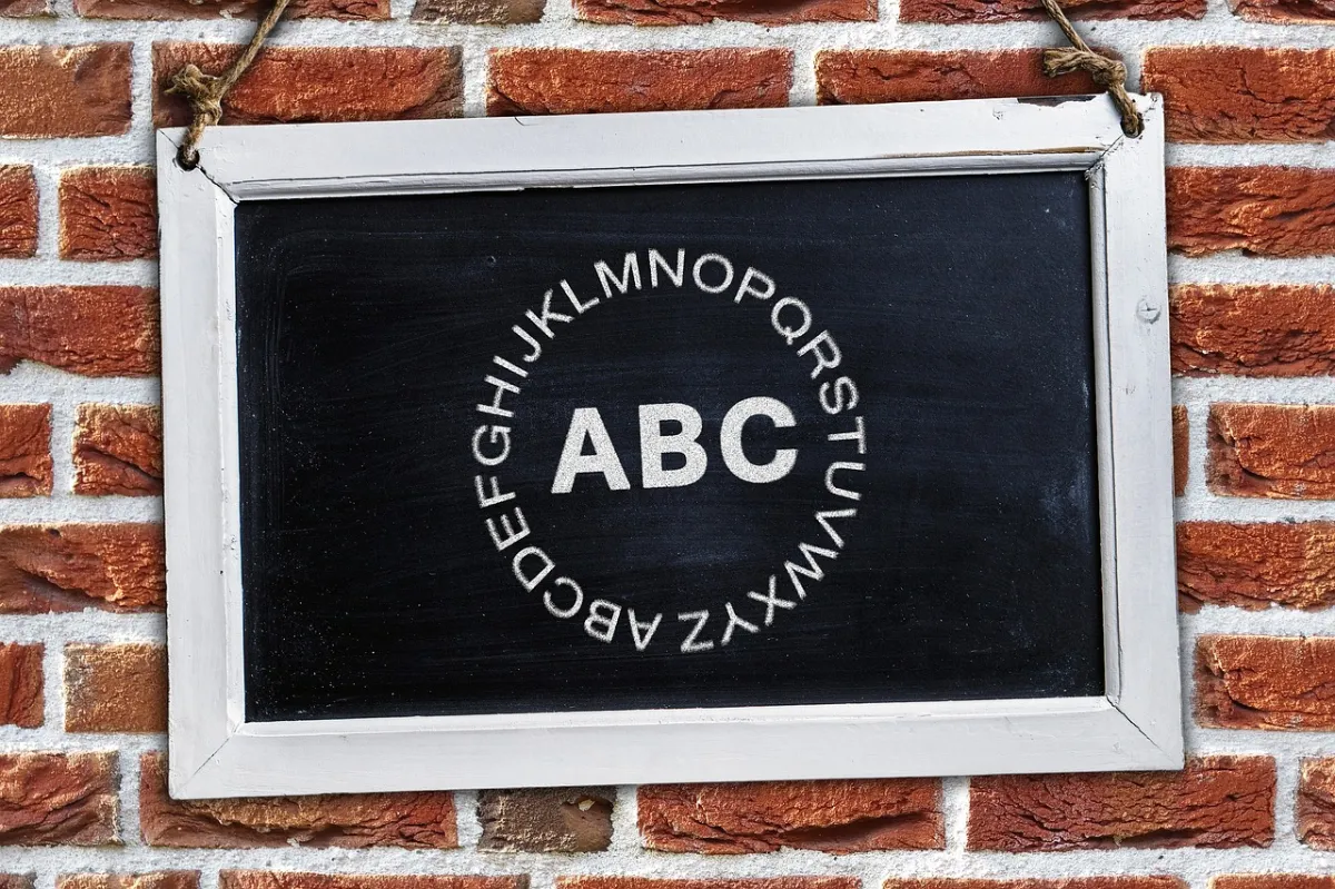 Learn german: letters, a and abc