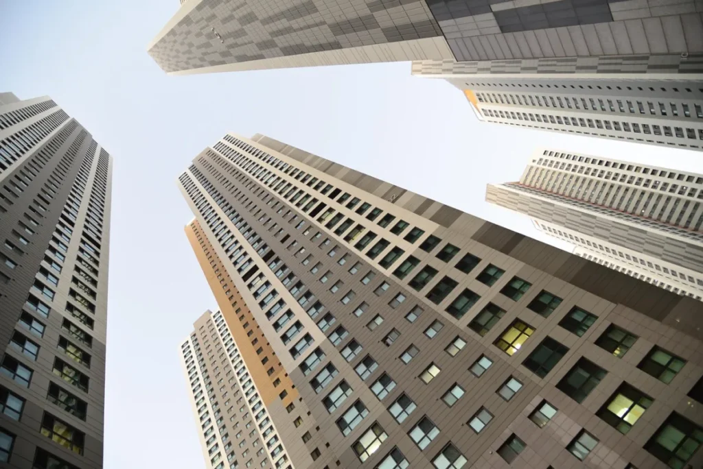 Residence permit: city, building and heaven