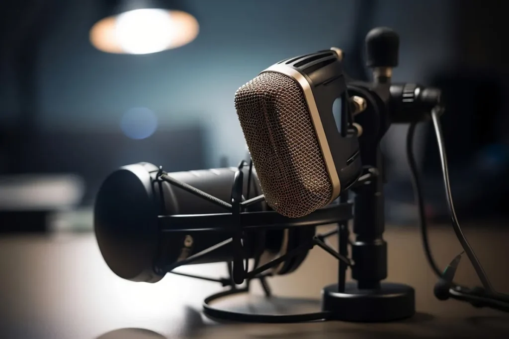 Visa interview: podcast, microphone and music